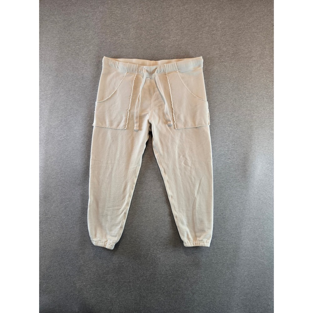 Frank & Eileen Eamon Jogger Sweatpants Womens XL Cream French Terry LAB636TF
